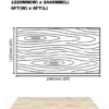 Raw Rubber Wood Board 20MM(T) x 1220MM(W) x 2440MM(L) Finger Jointed Board Papan Kayu Getah