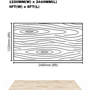 Raw Rubber Wood Board 18MM(T) x 1220MM(W) x 2440MM(L) Finger Jointed Board Papan Kayu Getah
